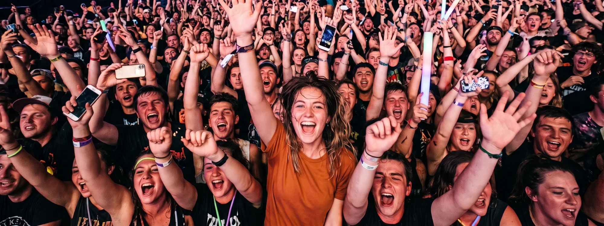 Enthousiast publiek op een event